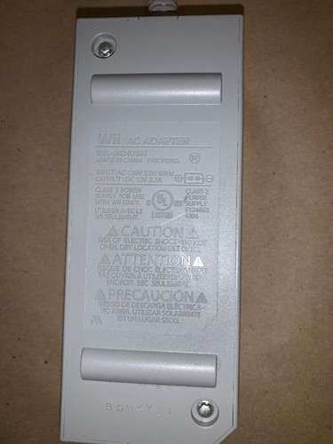 Nintendo Wii Power Supply AC Adapter Cord Cable Genuine Official OEM RVL-002