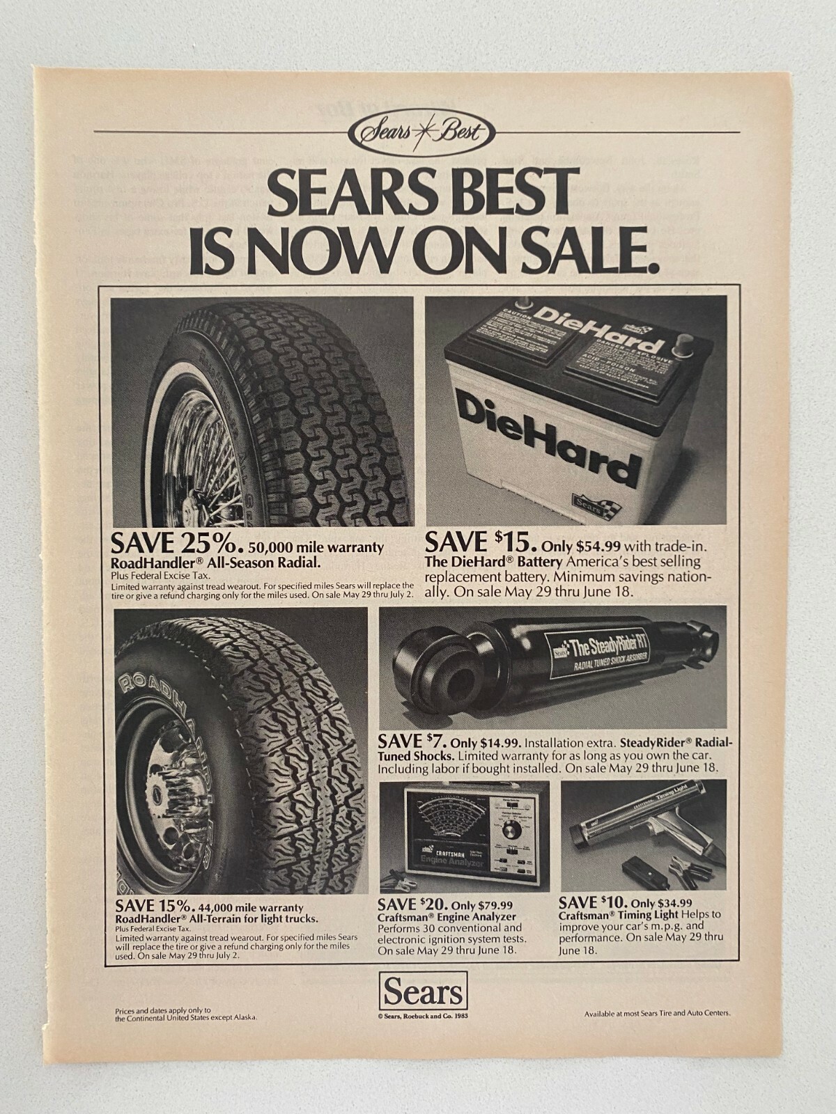 Sears Best Is Now On Sale Vintage 1983 Print Ad | eBay
