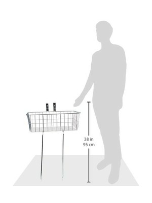 Wald 139 Standard Large Front Handlebar Bike Basket Silver