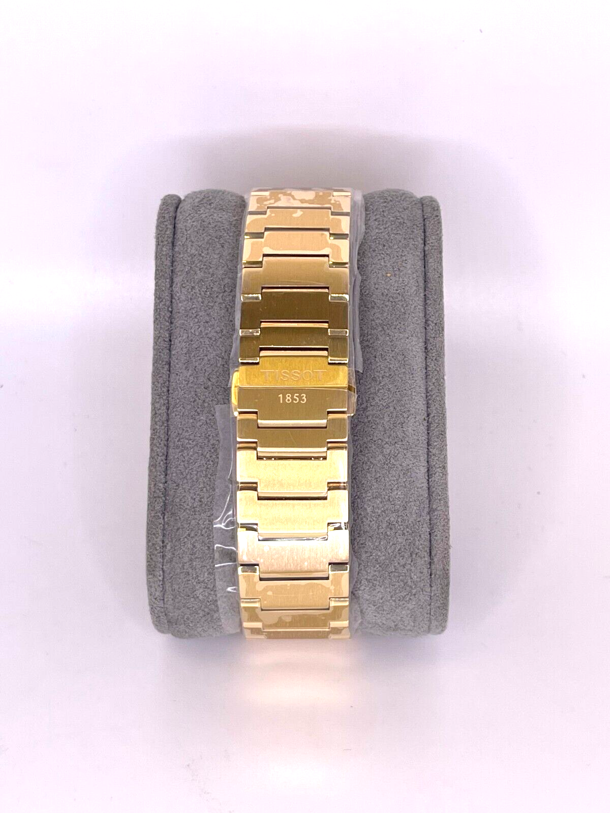 Pre-owned Tissot Prx 40mm Gold Digital T1374633302000 Watch In Box With Tags