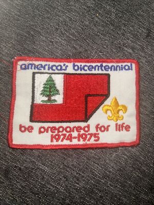 1974-1975 BOY SCOUT PATCH - AMERICA'S BICENTENNIAL - be prepared for life