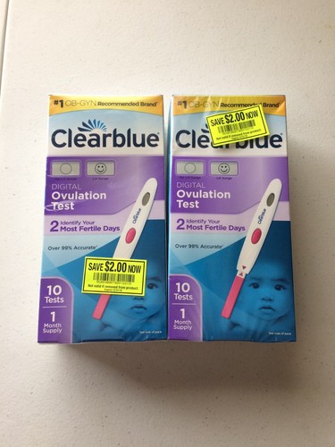 2 x Clearblue DIGITAL OVULATION TEST - 10 Tests Each - 12/18