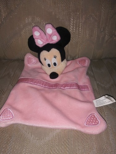 Disney Minnie Mouse Pink Lovie Plush Blanket Lovey Just Play S...