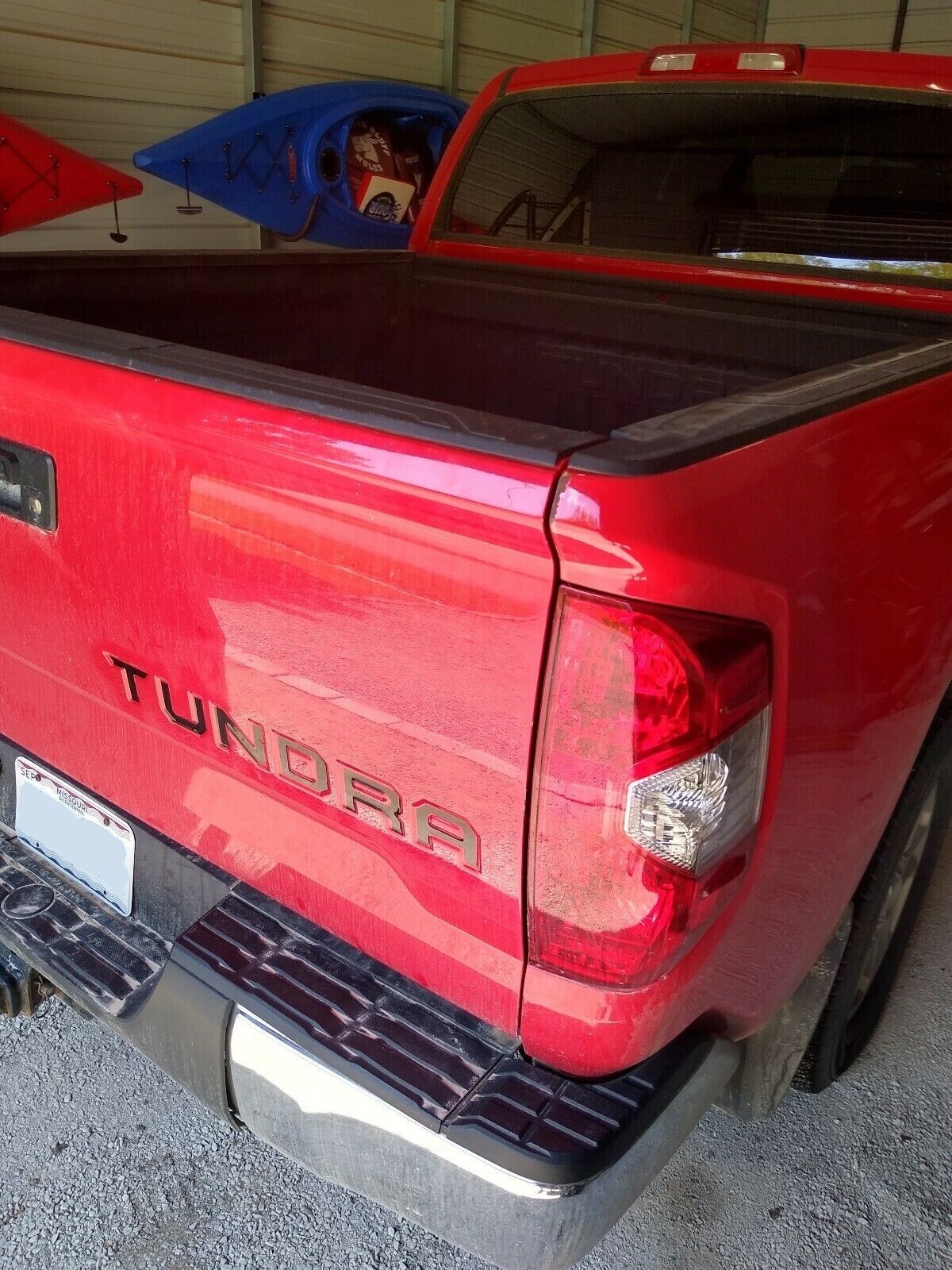 BLACK Tailgate Insert Letters Decal Vinyl Stickers for Toyota Tundra 2014-2021