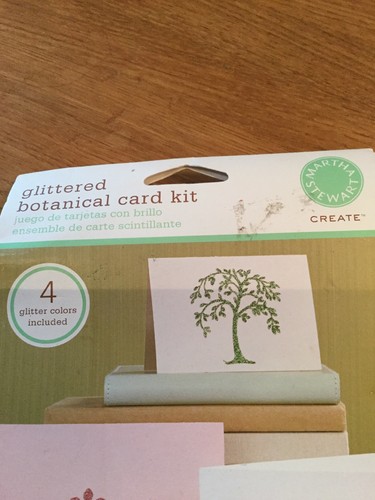 Martha Stewart Card Making Glittered Botanical 8 Cards Kit Craft DIY NEW