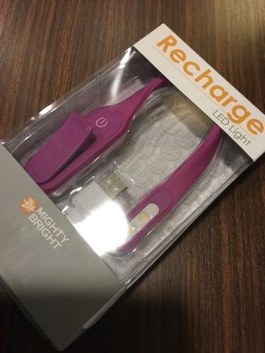 Mighty Bright Recharge LED Book Light, Purple, Brand New In Box