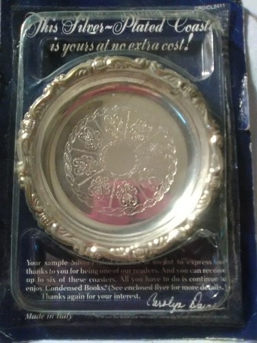 1988 Vintage Readers Digest Exclusive Silver Plated Coaster Italy Replacement pc