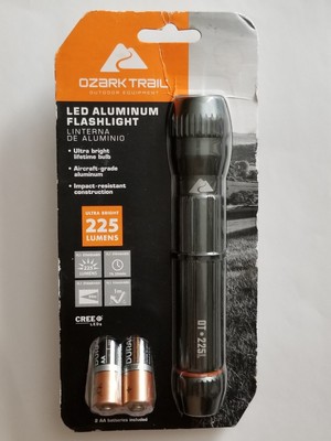 Ozark Trail Ultra Bright 225 Lumens LED Aluminum Flashlight New In Package