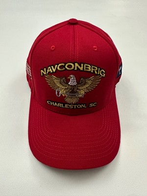 The Corps Navconbrig Charleston ,SC Logo Red Baseball Cap Hat One Size