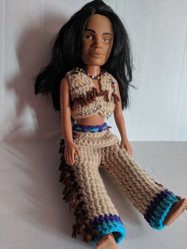 1995 Fibre Craft Native American Indian Chief Doll 15