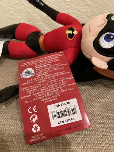 Walt Disney Store Incredibles 2 VIOLET INVISIGIRL 14" STUFFED DOLL NEW
