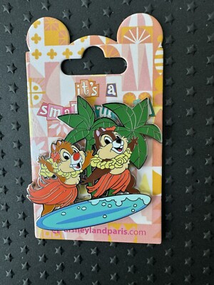 Disneyland Paris It's a Small World Chip and Dale Surfing Pin
