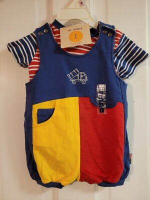 NWT Vintagr Gymboree Boys 2 Piece Construction Set 1998 6 to 12 Months (E)