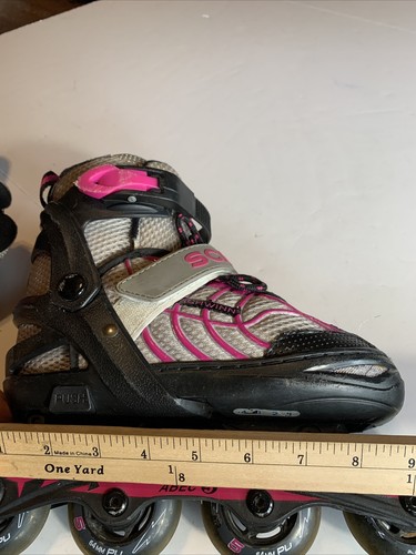 Schwinn In-line Roller Blades Girls Youth Adjustable Size 1 2 3 4 Black & Pink