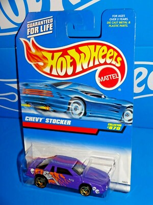 Hot Wheels 1998 Mainline #870 Chevy Stocker Purple w/ Gold SBs Plastic Body