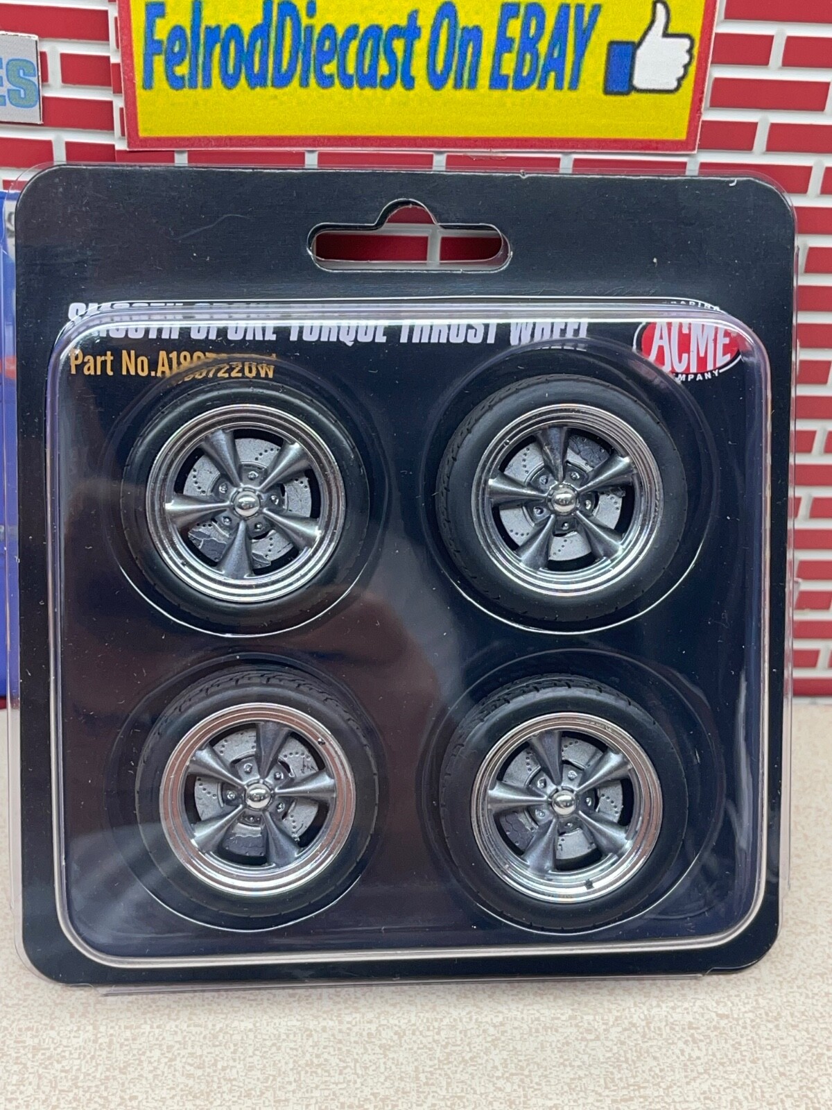 1/18 ACME SMOOTH SPOKE TORQUE THRUST WHEEL & TIRE SET A1807220W