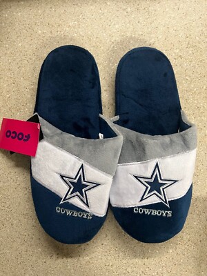 NWT DALLAS COWBOYS SLIDE SLIPPERS MEN NFL SIZE MEDIUM 9/10