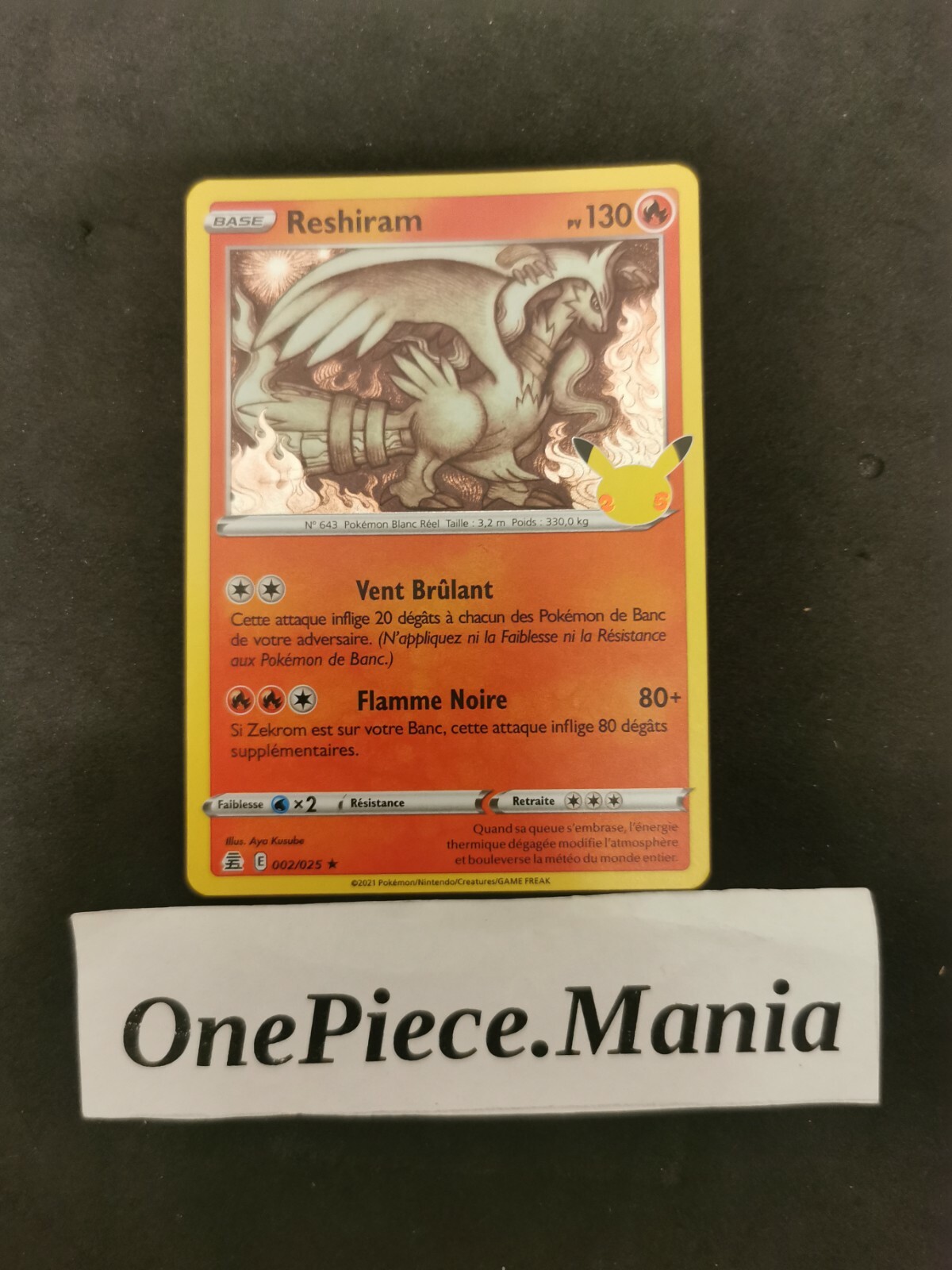 Pokemon Card Celebration 25 Years Reshiram 002/025 25th