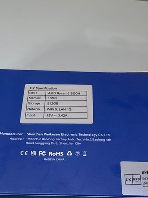 Bosgame E2 Mini PC Lightly Used With  Original Box.