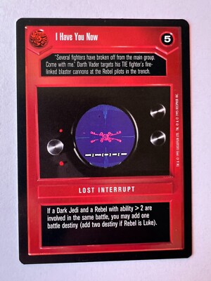 I Have You Now Star Wars CCG SWCCG Premiere Limited FS Eligible Dollar Rare