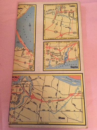 Vtg 1962 Ontario Canada Official Road Map