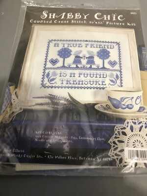Shabby Chic Counted Cross Stitch A True Friend is a True Treasure 9951 10x12