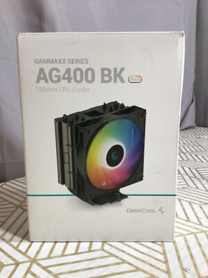 DeepCool AG400 BK ARGB Single-Tower CPU Cooler, 120mm Static ARGB Fan, Direct-To