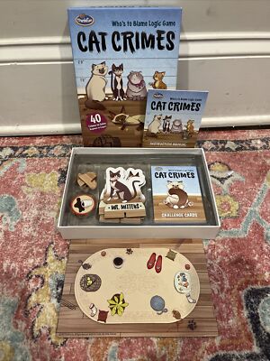 Thinkfun Cat Crimes Who s To Blame Logic Game  Crimes to Solve Family Board Game