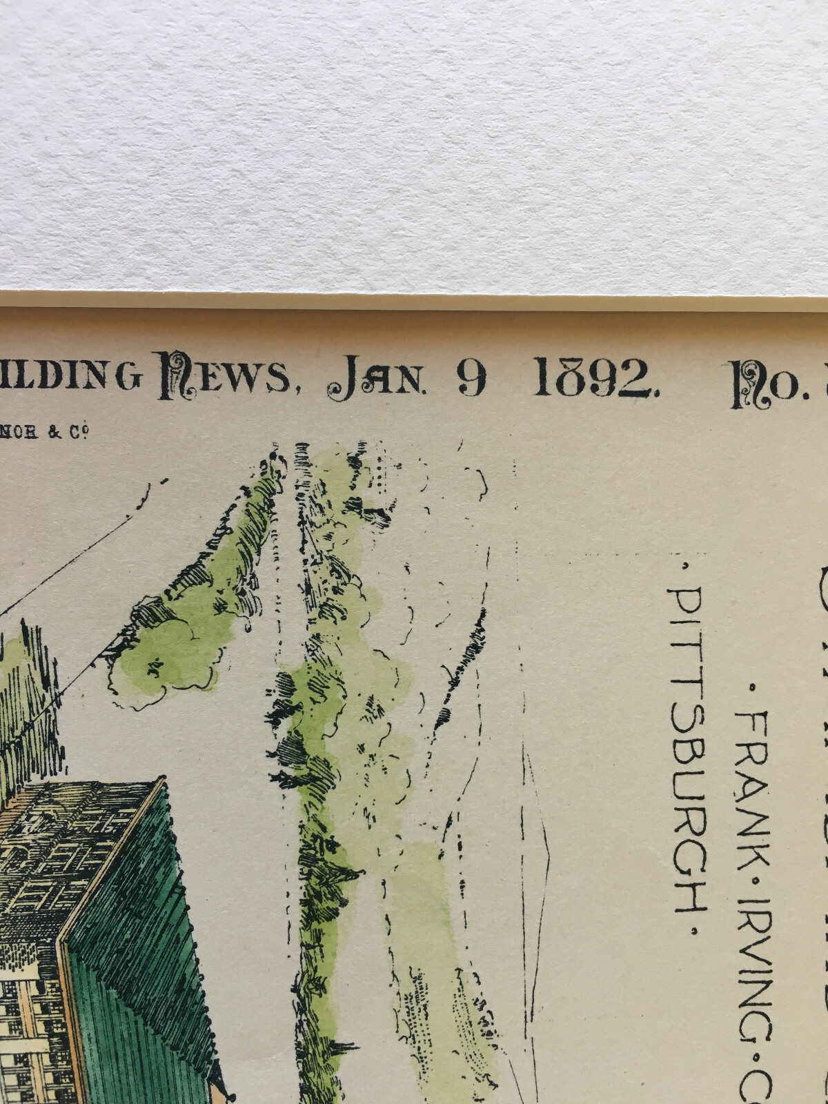 Standard Underground Cable Works, Brinton, PA, 1892, Original Hand Colored