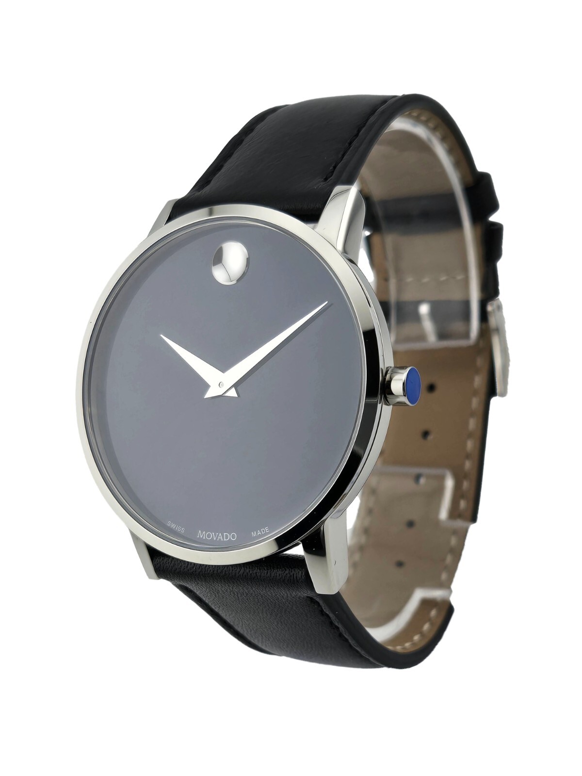 Pre-owned Movado Museum 0607270 Men's Quartz Leather Band Watch - Retail Price $595