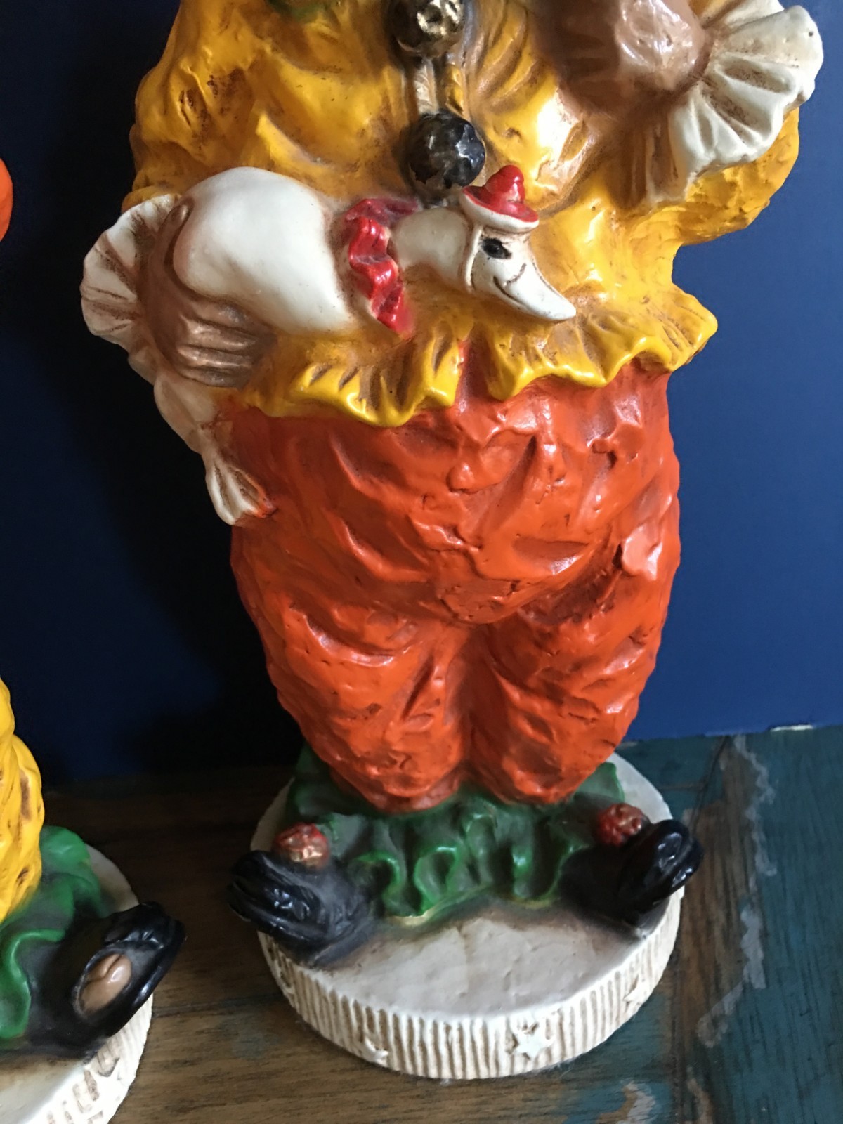 Vintage 1966 PAIR Universal Statuary Clowns Kendrick