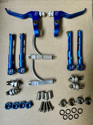 Paul Components Motolite Brakes & Paul Love Levers - MTB BMX Retro Vintage -Blue