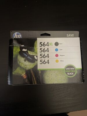 NEW - Genuine HP 564xl Black & Color Combo-Pack Ink Cartridge EXP Feb 2014