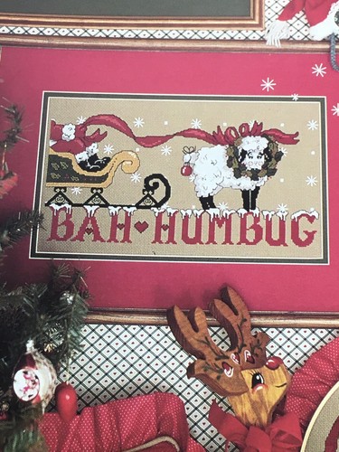 Karen's Kreations Christmas Puns Book 107 Counted Cross Stitch Patterns Bah Hum