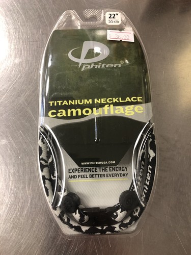 Phiten CAMOUFLAGE Titanium Necklace 22