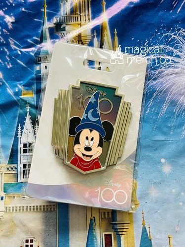 ディズニーオークション ファンタジア 魔法使いの弟子 ピンバッジ LE100 2023 Disney Parks D100 Mickey's Of Glendale MOG WDI LE 300