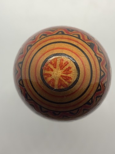 Hand Painted Antique Mandala Wooden Egg