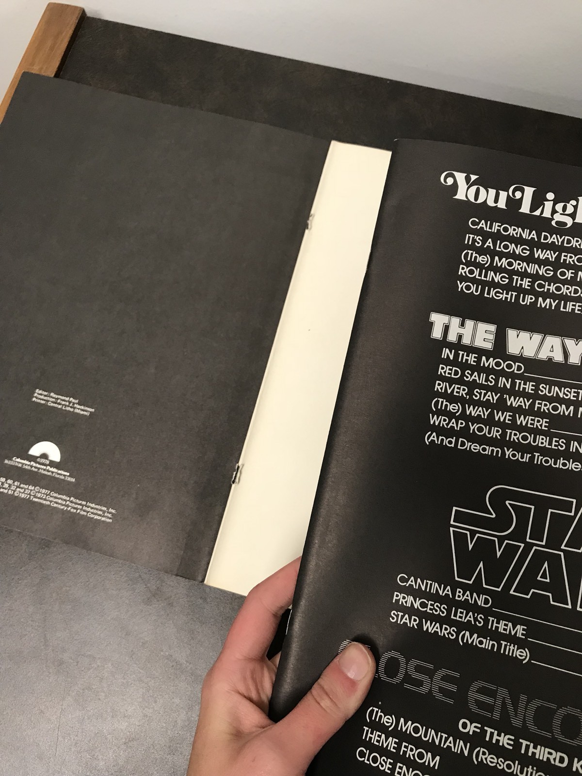 Vtg Piano/Vocal/Chord Songbook-Best Music From Four Hit Movies Columbia Pictures