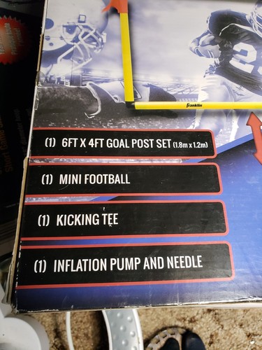 New Kids Franklin Sports Go Pro Youth Football Goal Post Set Christmas Gift Play