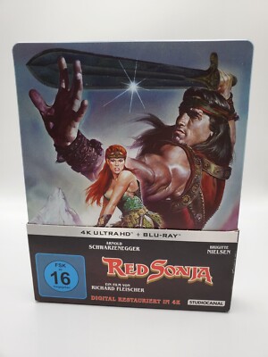 RED SONJA (1985) 4K UHD Blu-Ray Steelbook DENTED (4K disc is USA Compatible)