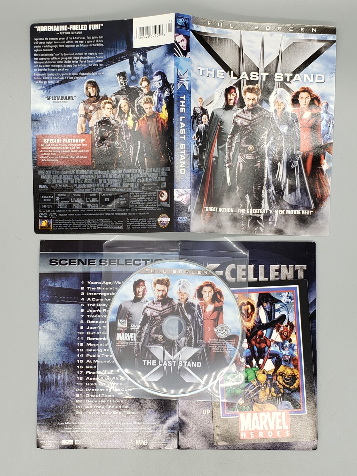 X-Men: The Last Stand (DVD, 2006, Full Frame) No Case No