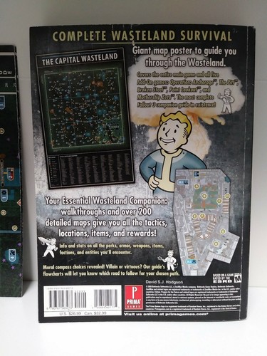 FALLOUT 3 GAME OF THE YEAR EDITION PRIMA OFFICIAL STRATEGY GUIDE + MAP POSTER
