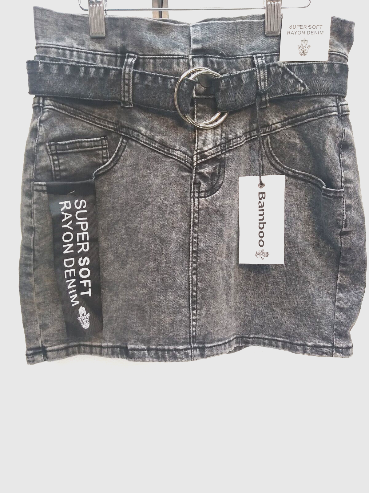 【U LAN】Tray Velvet Washed Denim Skirt Tray Velvet Washed Denim Skirt - ULAN | 60% - Asian Fashion