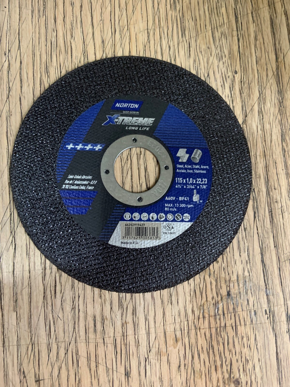 Norton Saint Gobain 115 x 1,0 x 22,23mm X-treme Cutting Disc