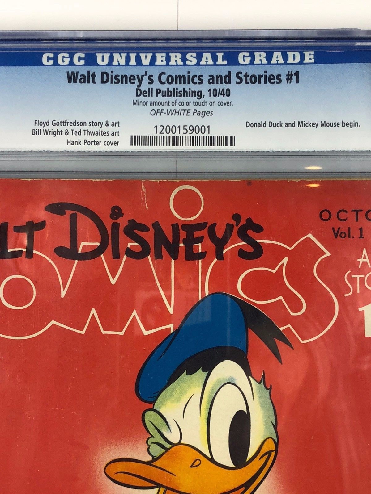 Very Rare Walt Disney's Comics and Stories #1 CGC 6.5 Donald Duck Mickey Mouse