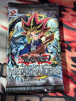 Yugioh TCG! SEALED Metal Raiders Booster Pack 1st Edition - LIGHT