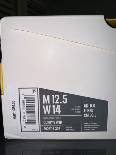 Pre-owned Under Armour Curry 9 What The Dell Wtd Size 12.5 Unreleased 100% Authentic In Multicolor