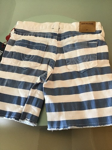NWT Authentic True Religion Girls Denim Blue Shorts Size 6 Model 31
