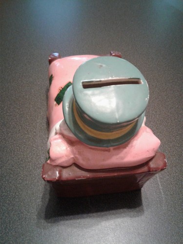 Vintage Disney 1961 Uncle Scrooge in Bed Ceramic Figure Bank Dan Brechner