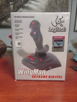 New Logitech Wingman Extreme Digital Precision Joystick, Manual, Software & Game